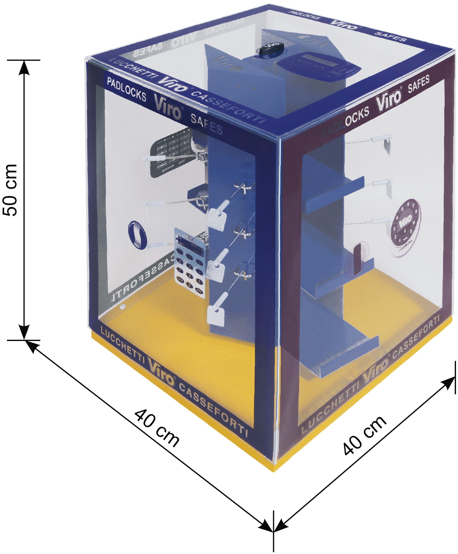 VIRO - Cubo Viro - Espositore per lucchetti