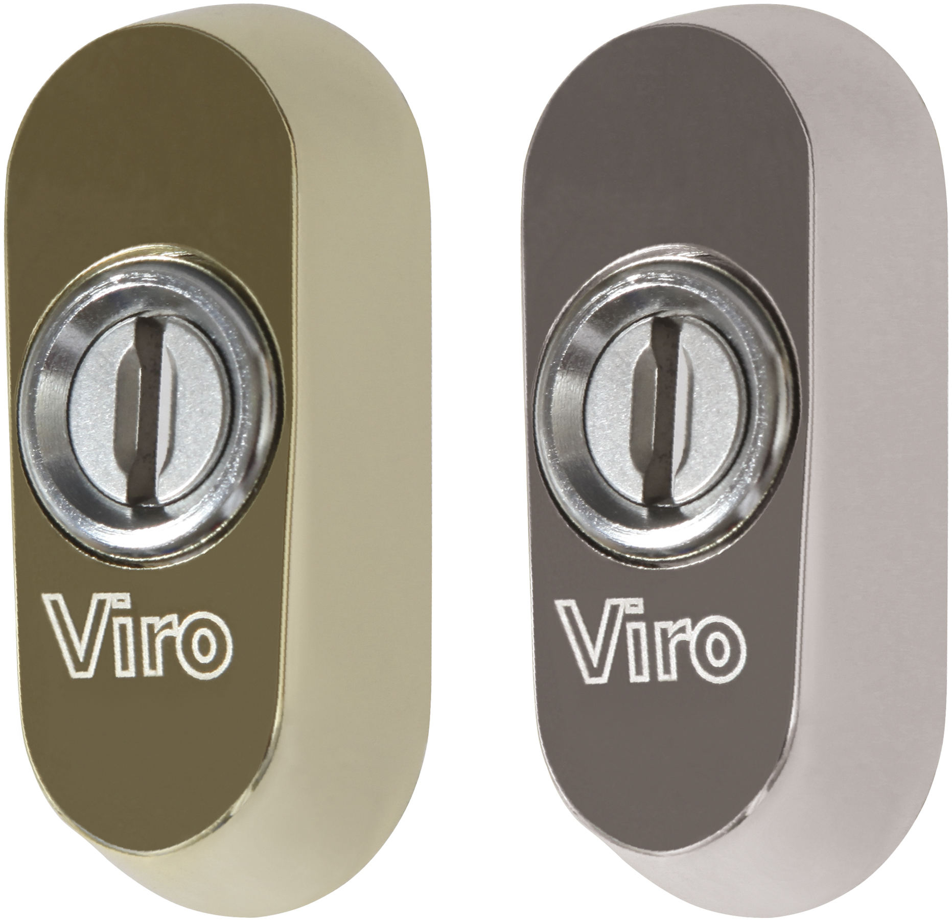 VIRO - Escudos de seguridad ovales para SPRANGA UNIVERSAL y/o cerraduras de embutir