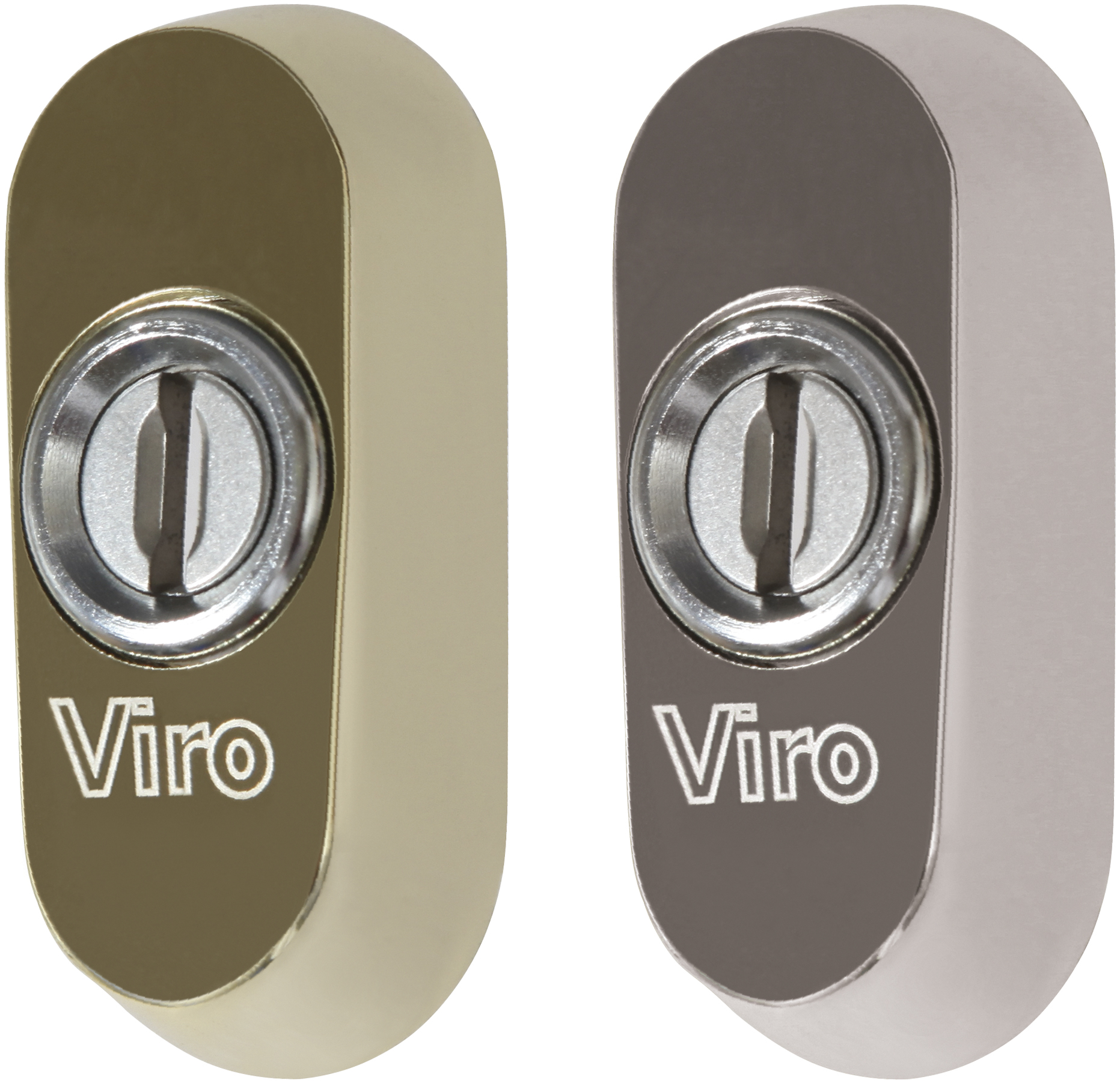 VIRO - Rosette di sicurezza ovali per SPRANGA UNIVERSALE e/o serrature da infilare