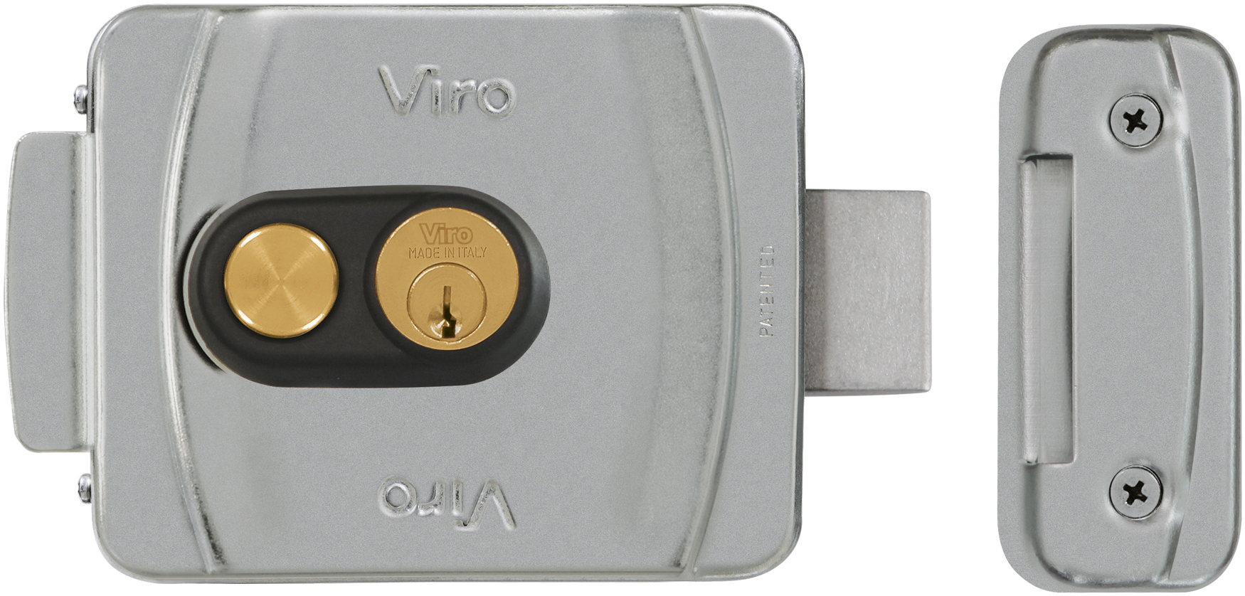 VIRO - V9083 avec bouton - Pêne dormant rotatif - double fonction