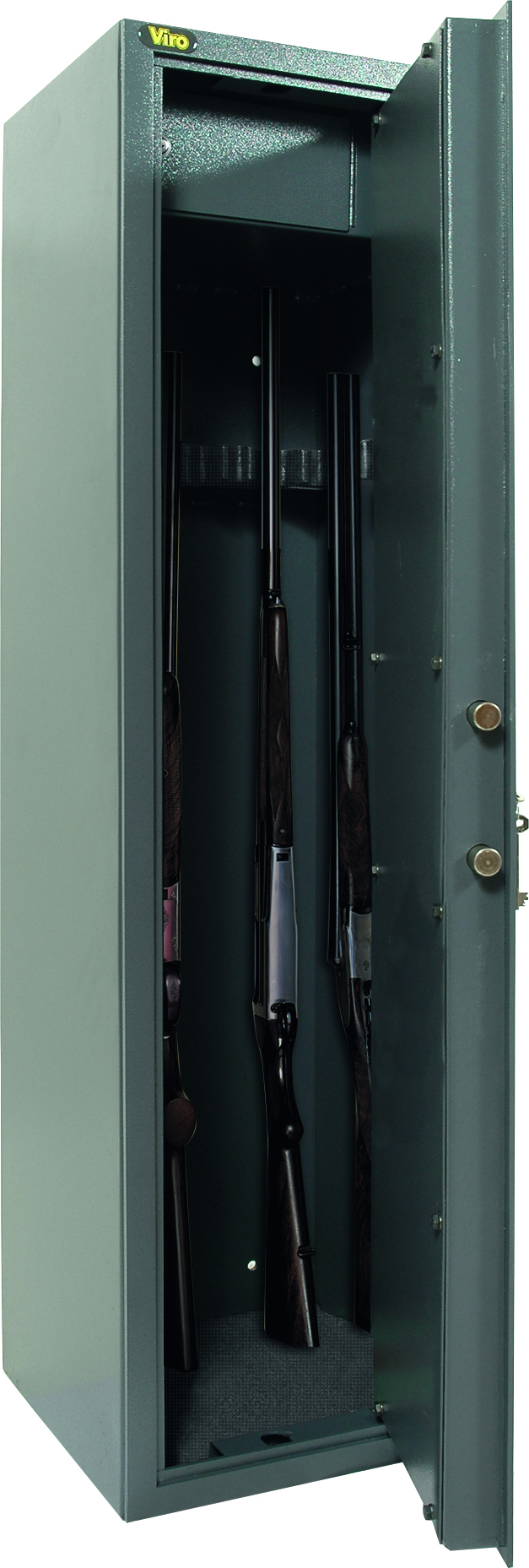armoured gun cabinet with double bit