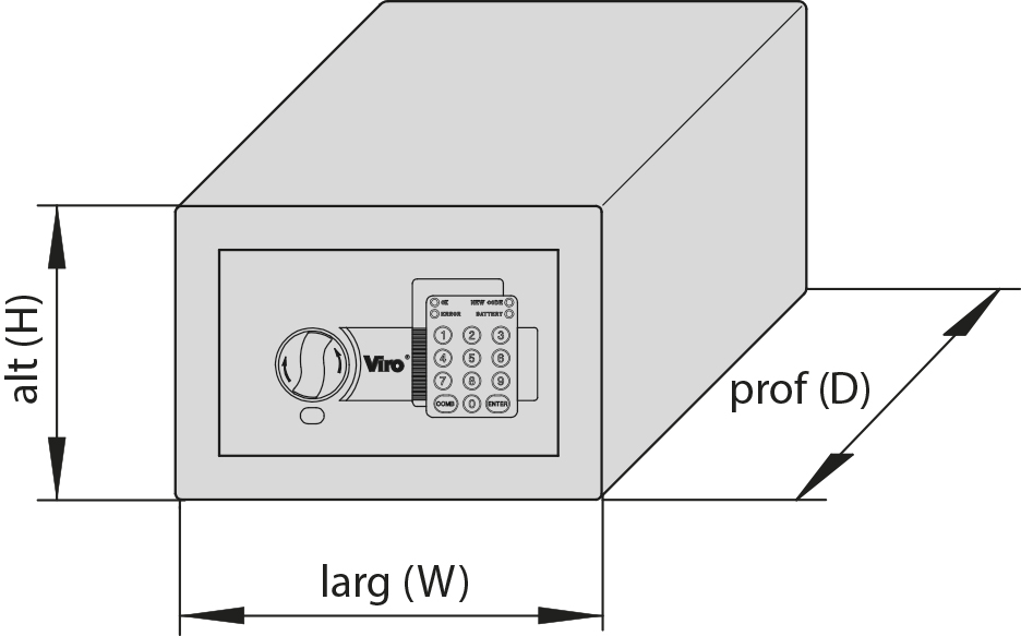 CASSAFORTE ELETTRONICA COMBINAZIONE A MURO SAFE BOX OMRON PICCOLA