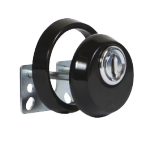 Safety escutcheon and cover plates<br>for up-and-over door locks